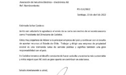 Carta del Presidente de Codelco para AIE