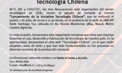 Invitación Socios AIE «Lanzamiento de la Iniciativa Tecnología Chilena»